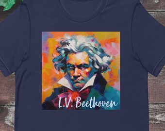 Beethoven-T-shirt: klassiek muziekcadeau, kunstportret-T-shirt
