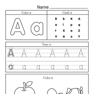 Letter of the Day Worksheets, 26 Printable Alphabet Practice Sheets ...