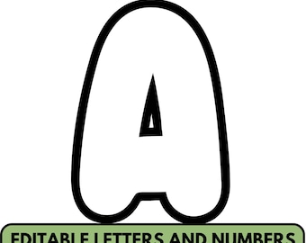 Large Alphabet Bubble Letters For Classroom Editable Size Big Letters Templates Printable Block Letter Of The Week Bulletin Board Letters