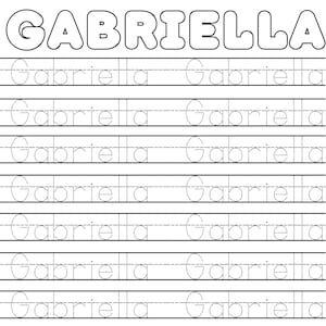 Custom Name Tracing Sheet, Name Trace Printable, I Can Write My Name Worksheet, Handwriting Practice Pages, Personalized Name Tracing PDF