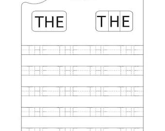 Sight Words Printable, Kindergarten Sight Word Worksheets, Preschool Activity Pages, 1st Grade Handwriting and Spelling Activities,Busy Book