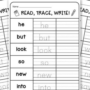 120 Sight words worksheets for kindergarten | Learn to read | Preschool printable PDF | Practice Sheets | Handwriting and spelling activity