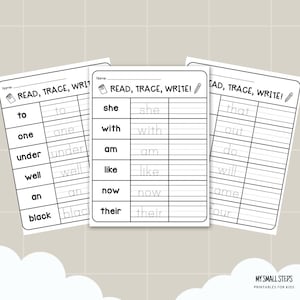 120 Sight words worksheets for kindergarten | Learn to read | Preschool printable PDF | Practice Sheets | Handwriting and spelling activity