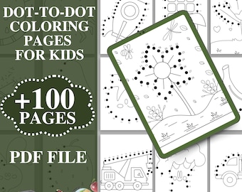 Dot To Dot Printable, 111 Activity Pages, Homeschool Worksheets (PDF)