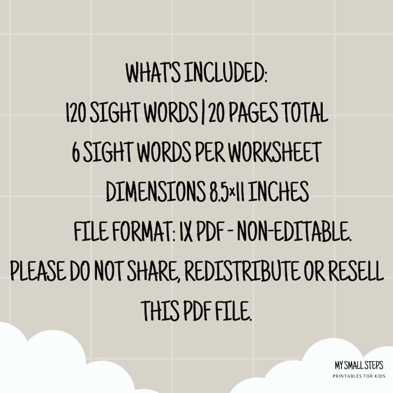 120 Sight words worksheets for kindergarten | Learn to read | Preschool printable PDF | Practice Sheets | Handwriting and spelling activity