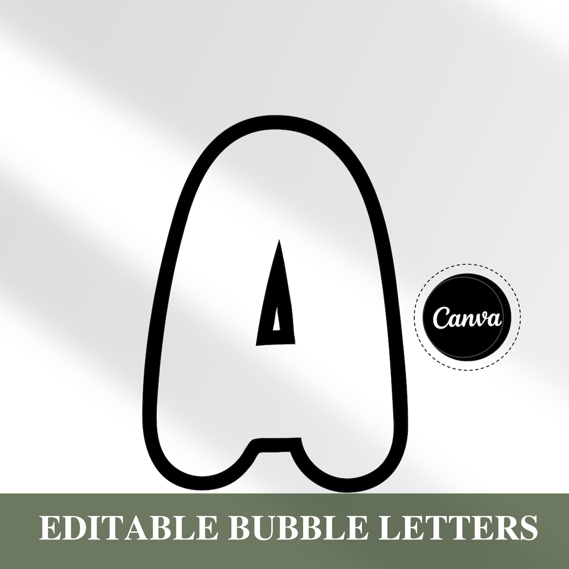 Large Alphabet Bubble Letters for Classroom Editable Size Big Letters