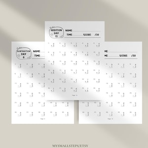 Addition And Subtraction Worksheet, 1st Grade Math Bundle, Busy Book Printable, Math Sheets, Homeschool Activity Pages, Instant Download PDF