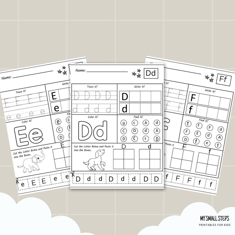 Printable ABC Worksheets Alphabet Activity Sheets Preschool Letter of ...