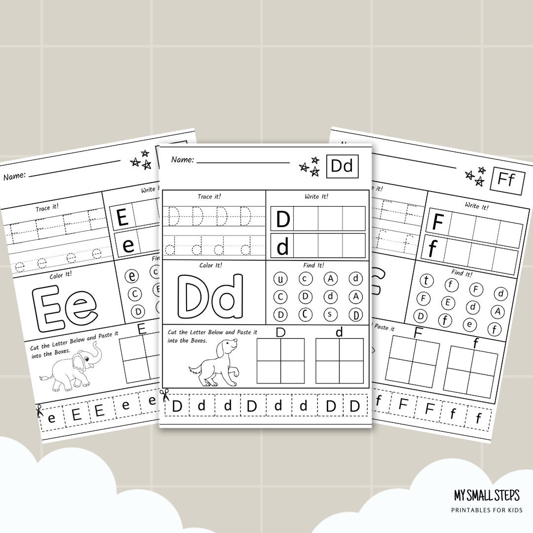 Printable ABC Worksheets Alphabet Activity Sheets Preschool Letter of