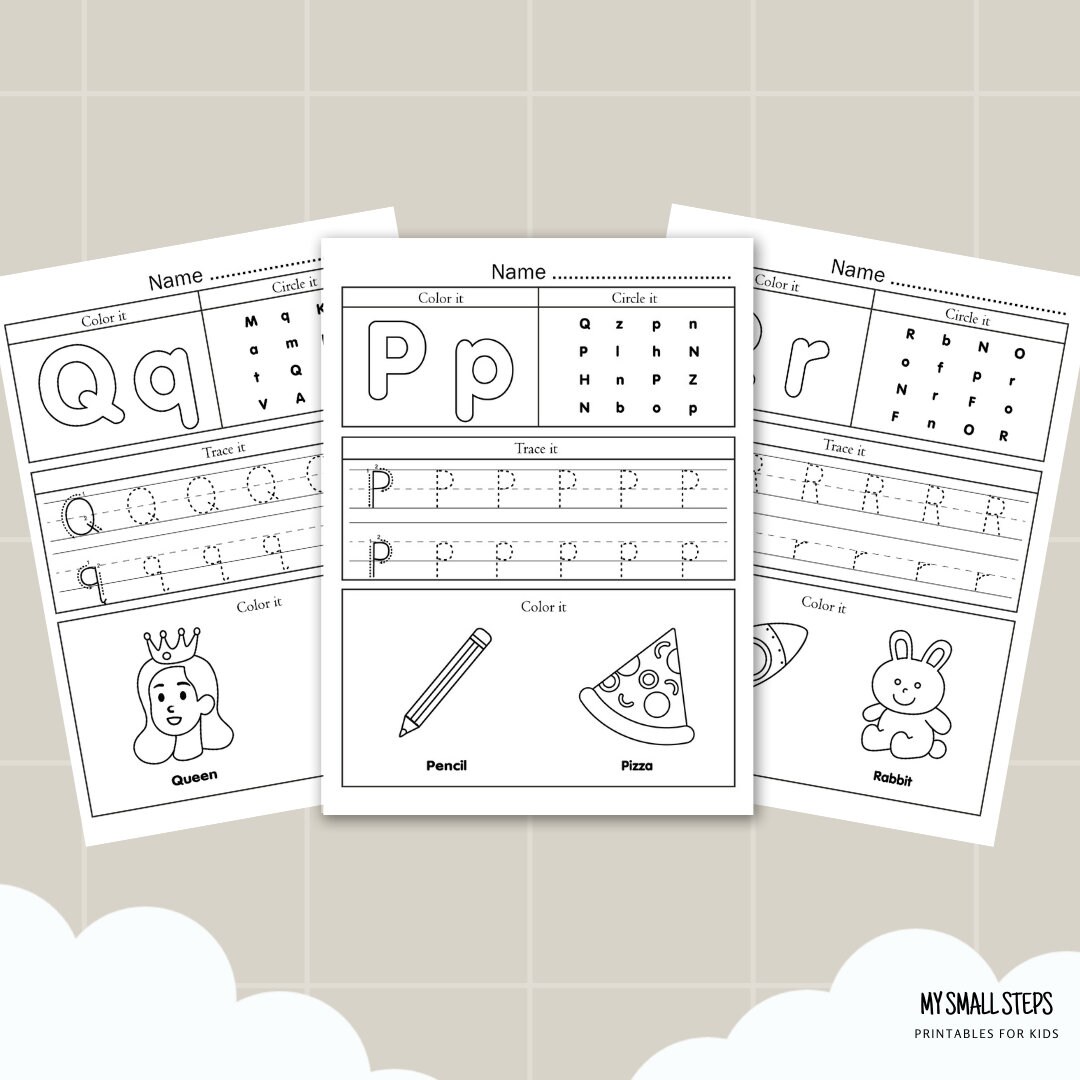 Letter of the Day Worksheets, 26 Printable Alphabet Practice Sheets ...