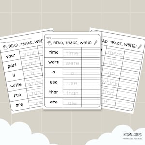 120 Printable Sight Words, Kindergarten Sight Word Worksheets, Preschool Activity Pages, 1st ...