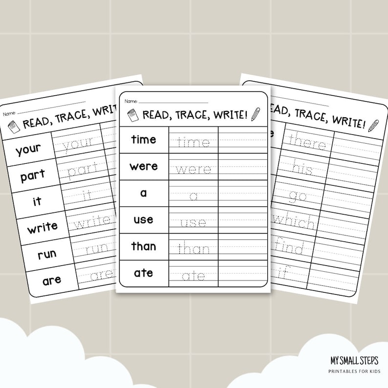 120 Sight words worksheets for kindergarten | Learn to read | Preschool printable PDF | Practice Sheets | Handwriting and spelling activity