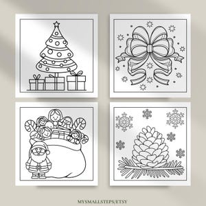 Christmas Coloring Pages Bold and Easy, Printable Preschool Christmas ...