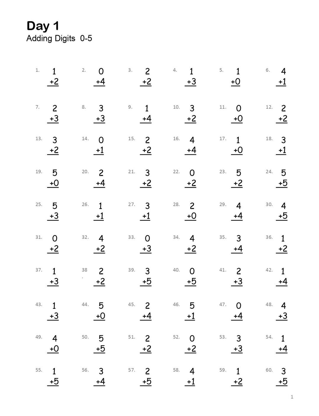 1st Grade Math Worksheets: Addition & Subtraction Activity Book (PDF ...