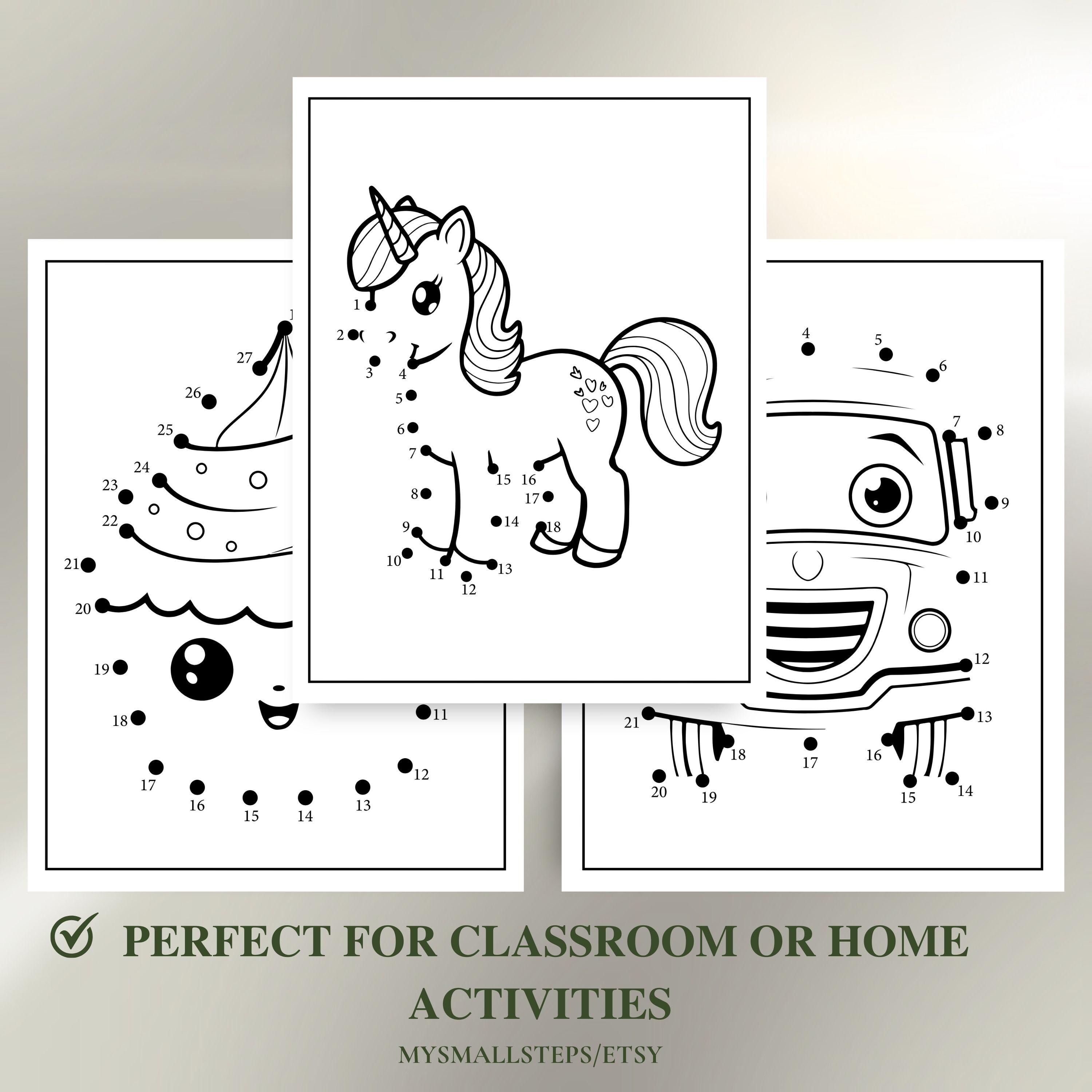 Dot to Dot Printables for Ages 3–5, Connect the Dots Activities ...