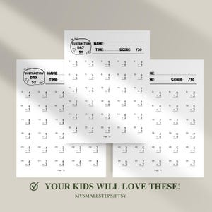 Addition And Subtraction Worksheet, 1st Grade Math Bundle, Busy Book Printable, Math Sheets, Homeschool Activity Pages, Instant Download PDF