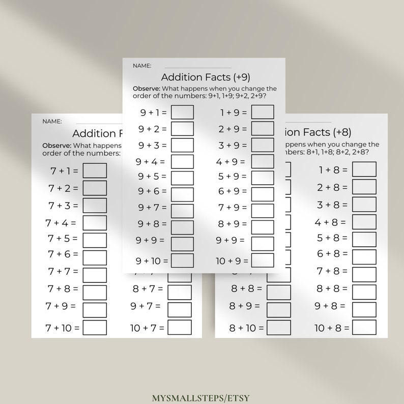 Addition And Subtraction Worksheet, 1st Grade Math Bundle, Busy Book Printable, Math Sheets, Homeschool Activity Pages, Instant Download PDF
