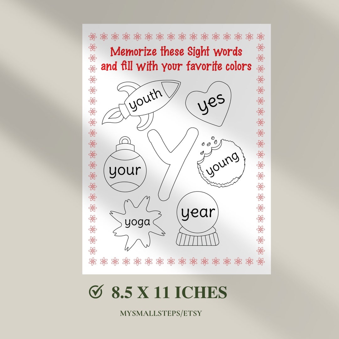 Printable Sight Words, Coloring Book, Sight Word Worksheets, Preschool ...