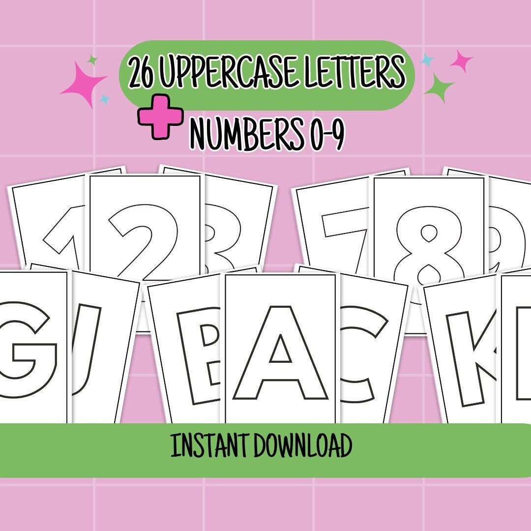 Printable Alphabet Letters and Numbers PDF Number of the Week - Etsy ...