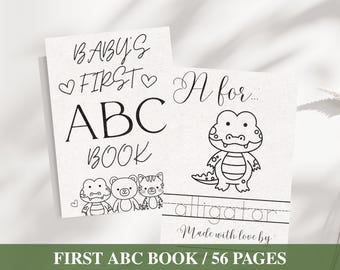 ABC Baby Shower Coloring Book: Animal Alphabet (PDF)