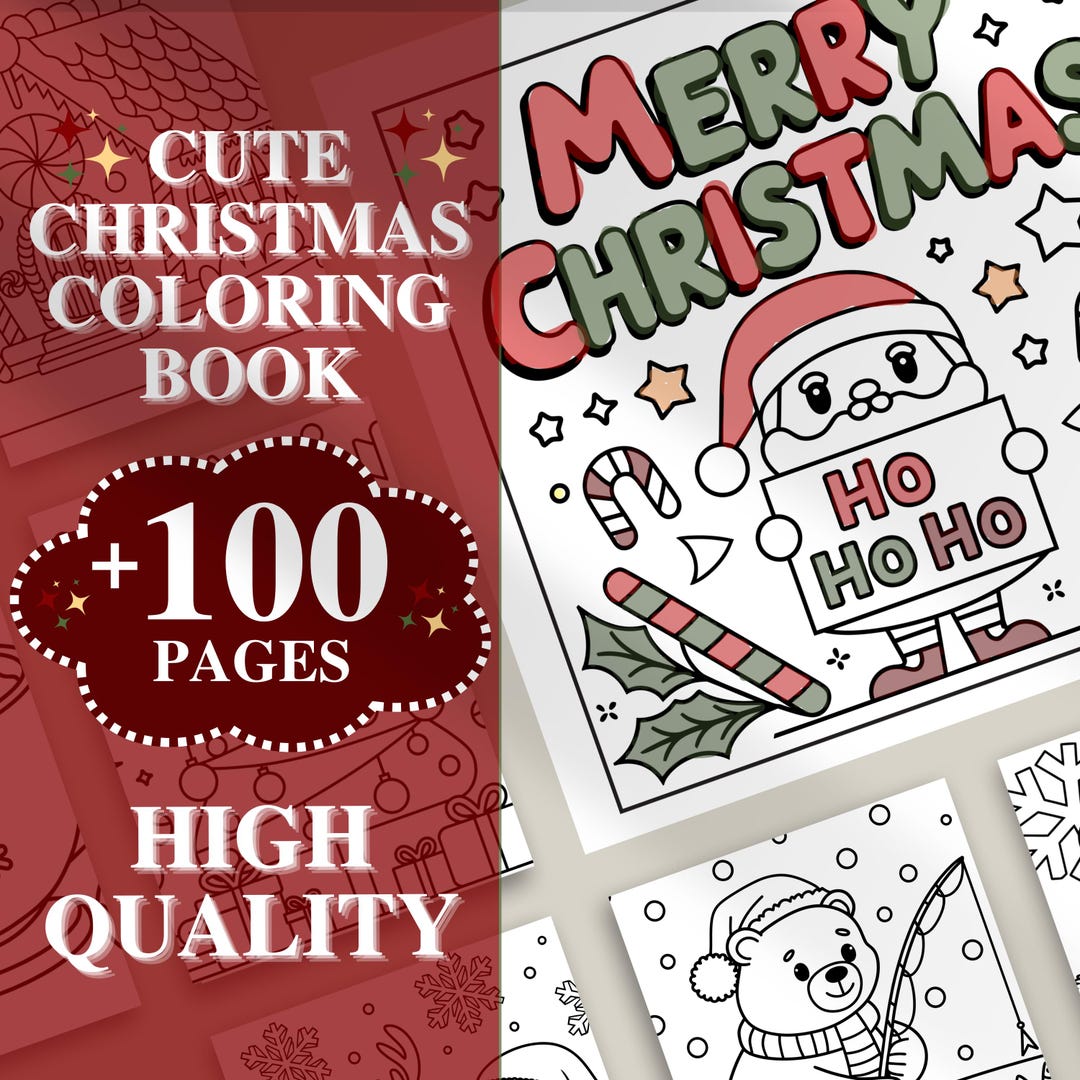 Christmas Coloring Pages Bold and Easy, Printable Preschool Christmas ...