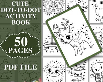 Dot to Dot Printables for Ages 3–5, Connect the Dots Activities, Preschool Busy Book, Fine Motor Skills Worksheets,Homeschool Learning Pages