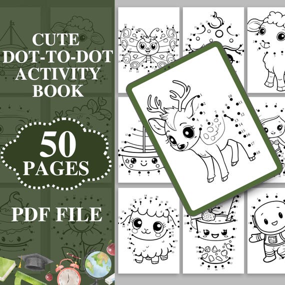 Dot to Dot Printables for Ages 3–5, Connect the Dots Activities, Preschool Busy Book, Fine Motor Skills Worksheets,Homeschool Learning Pages