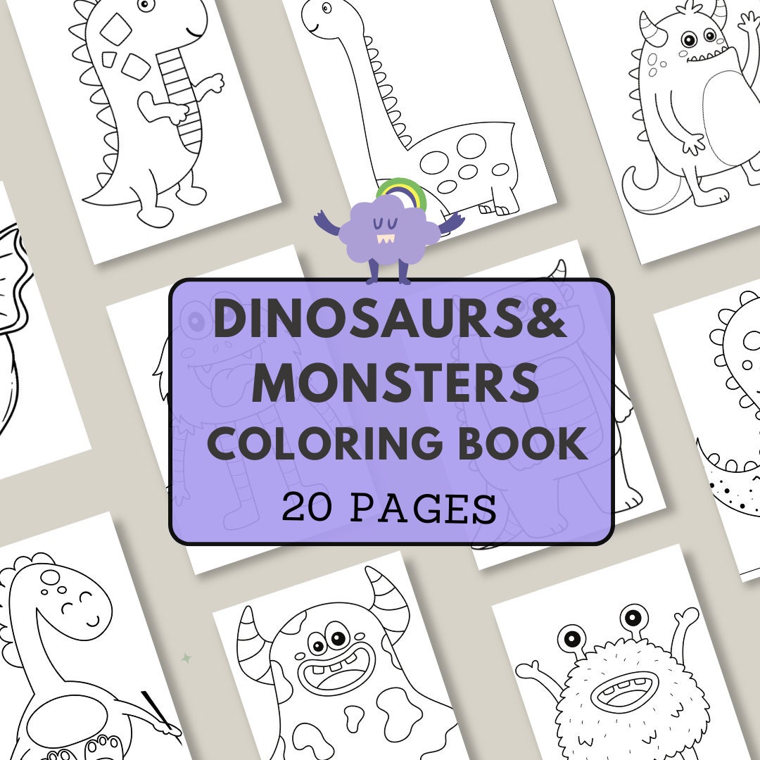 Toddler Coloring Book Monsters Coloring Sheets Dinosaur Coloring Pages ...