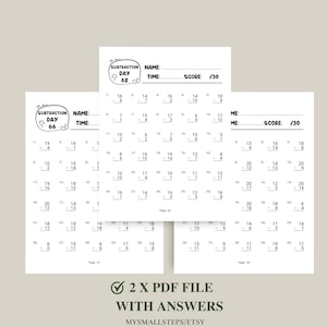 Addition And Subtraction Worksheet, 1st Grade Math Bundle, Busy Book Printable, Math Sheets, Homeschool Activity Pages, Instant Download PDF