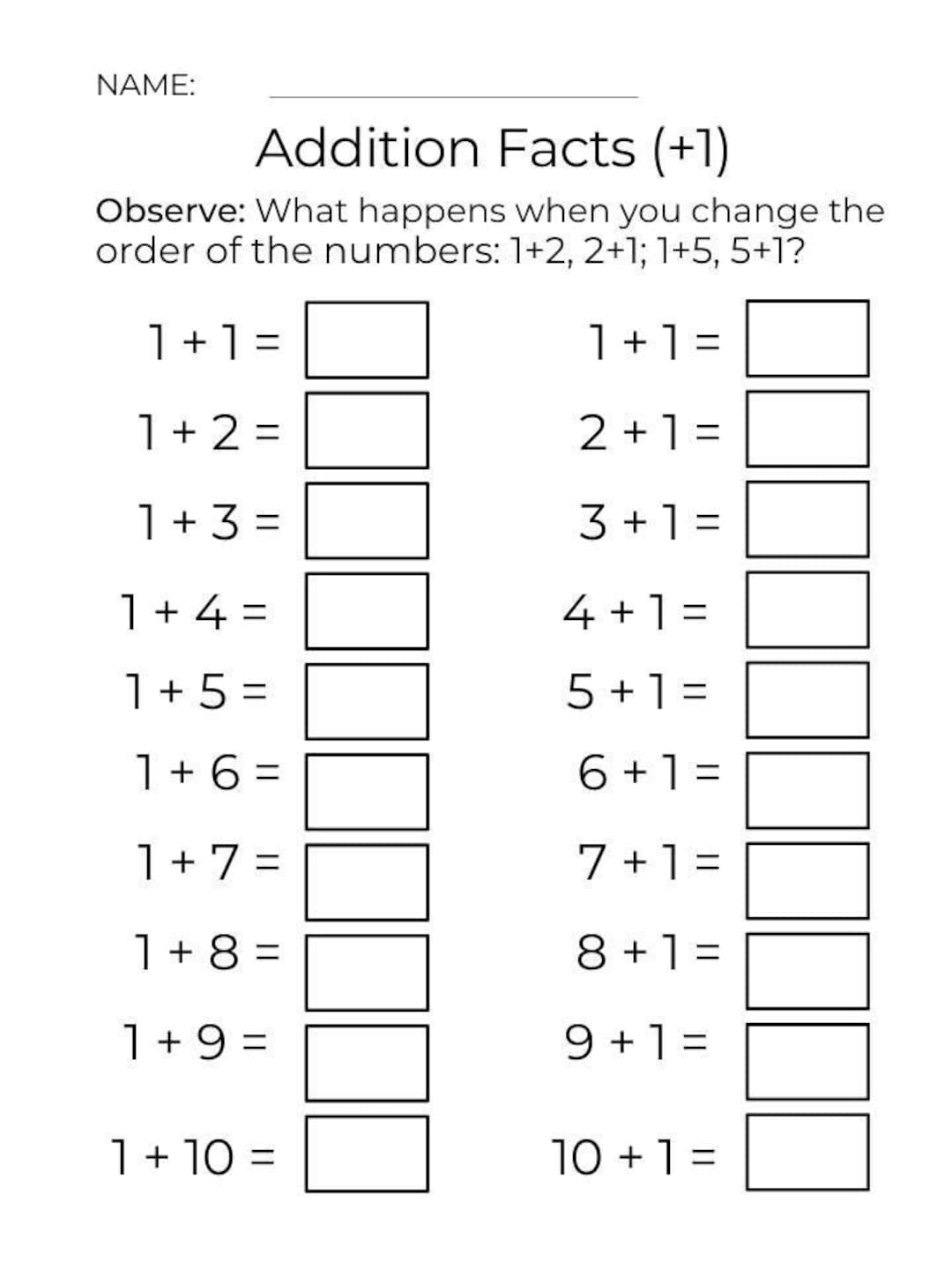 Addition and Subtraction Worksheet, 1st Grade Math Bundle, Busy Book ...
