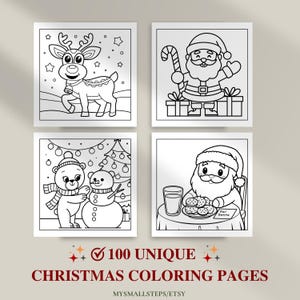 Christmas Coloring Pages Bold and Easy, Printable Preschool Christmas ...