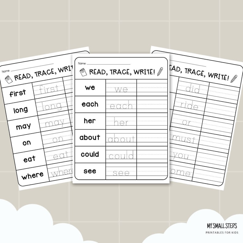 120 Sight words worksheets for kindergarten | Learn to read | Preschool printable PDF | Practice Sheets | Handwriting and spelling activity