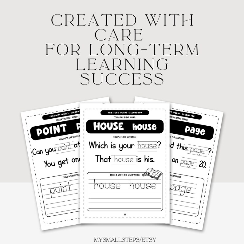 100 Sight Words Worksheets Bundle: Kindergarten & 1st Grade (printable ...