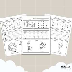 Letter of the Day Worksheets, 26 Printable Alphabet Practice Sheets ...