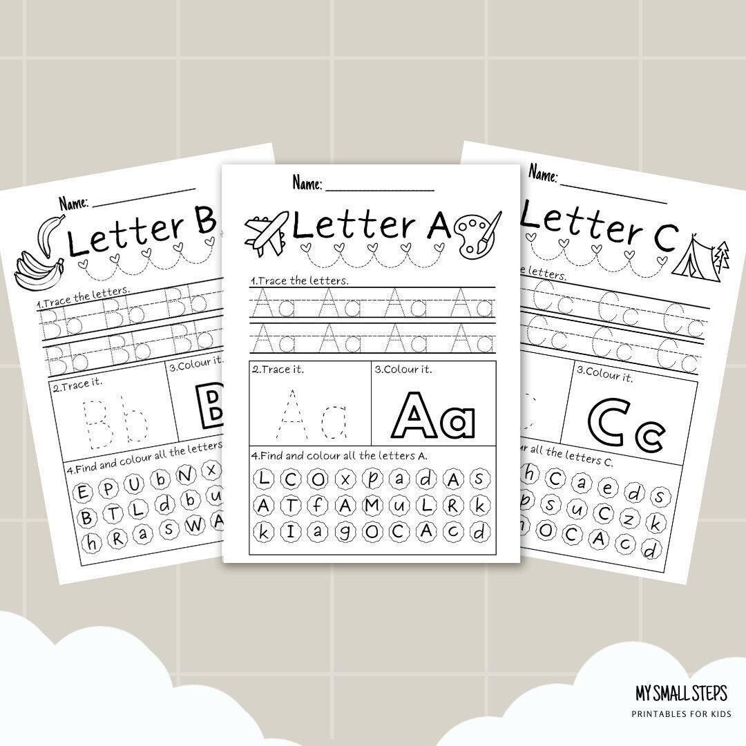 Script Abc's Practis Sheet Printable Alphabet Worksheets, Practice Sheets Kindergarten, Homeschool ...
