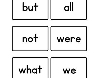 300 Sight Words Flashcards – Printable High-Frequency Words for Kindergarten & 1st Grade, Homeschool Learning, Educational Flashcards PDF