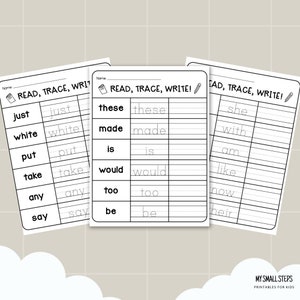 120 Printable Sight Words, Kindergarten Sight Word Worksheets, Preschool Activity Pages, 1st ...
