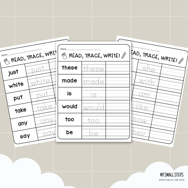 120 Sight words worksheets for kindergarten | Learn to read | Preschool printable PDF | Practice Sheets | Handwriting and spelling activity