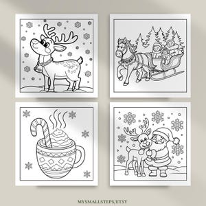 Christmas Coloring Pages Bold and Easy, Printable Preschool Christmas ...