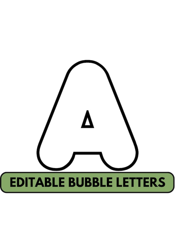 Bubble Letters Alphabet Printable Printable Bubble Letters (Free PDF