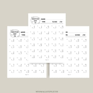 Addition And Subtraction Worksheet, 1st Grade Math Bundle, Busy Book Printable, Math Sheets, Homeschool Activity Pages, Instant Download PDF