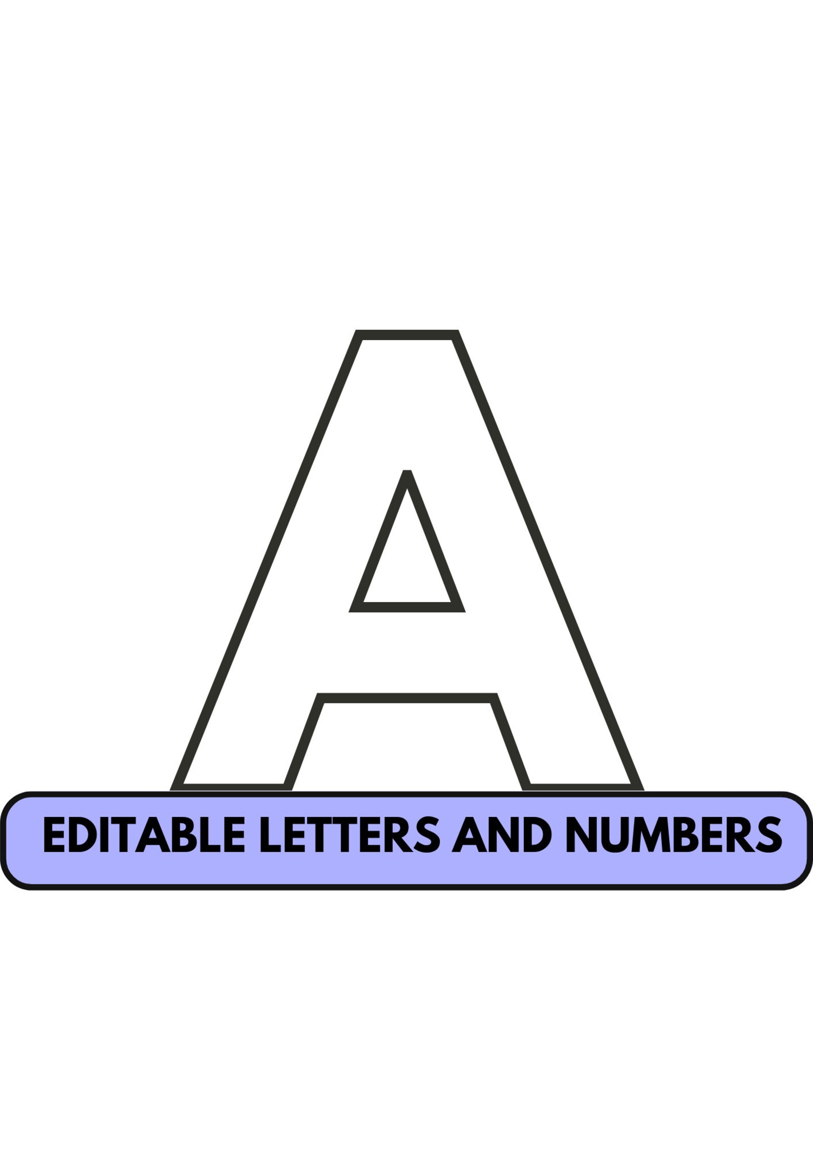 Large Alphabet Letters for Classroom Editable Size Big Letters ...