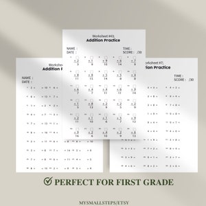 Addition and Subtraction Worksheets, Busy Book Printable, 1st Grade ...