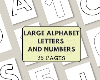 Printable Alphabet Letters And Numbers PDF Number Of The Week A-Z Letter Curriculum For Preschool Kindergarten Homeschool Teaching Resource