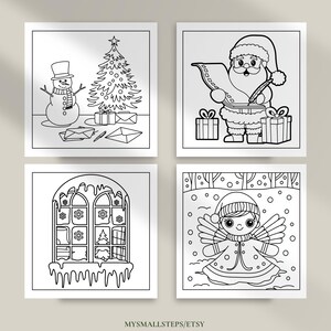 Christmas Coloring Pages Bold and Easy, Printable Preschool Christmas ...