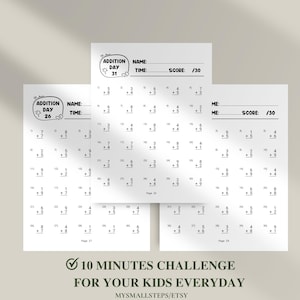 Addition And Subtraction Worksheet, 1st Grade Math Bundle, Busy Book Printable, Math Sheets, Homeschool Activity Pages, Instant Download PDF