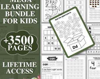 Beschäftigtes Buch zum Ausdrucken, Vorschul-Arbeitsblätter, Kindergarten-Lernpaket, Matheblätter, Alphabet, Aktivitätsseiten, Punkt zu Punkt, Pre-K