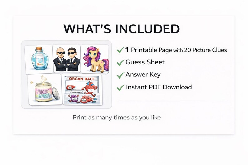 Guess the 90s Song Game | 90s Music Photo Trivia | Instant Digital Download image 3