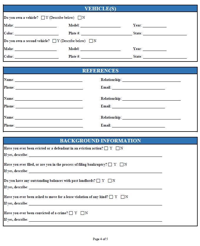 Rental Application Template - Etsy