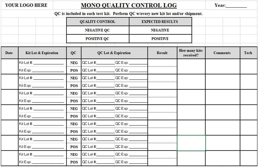 Quality Control Log Sheet Template Abnormality Action & Tracking